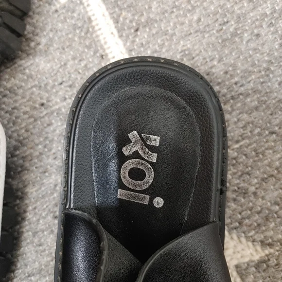 Koi Black Chunky Sandals - Picture 9 of 10